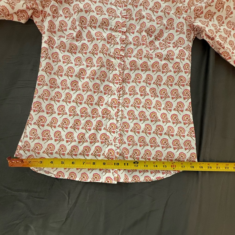 Boden Phoebe Floral Shirt Pink Floral Button-Front Women's - Picture 11 of 14